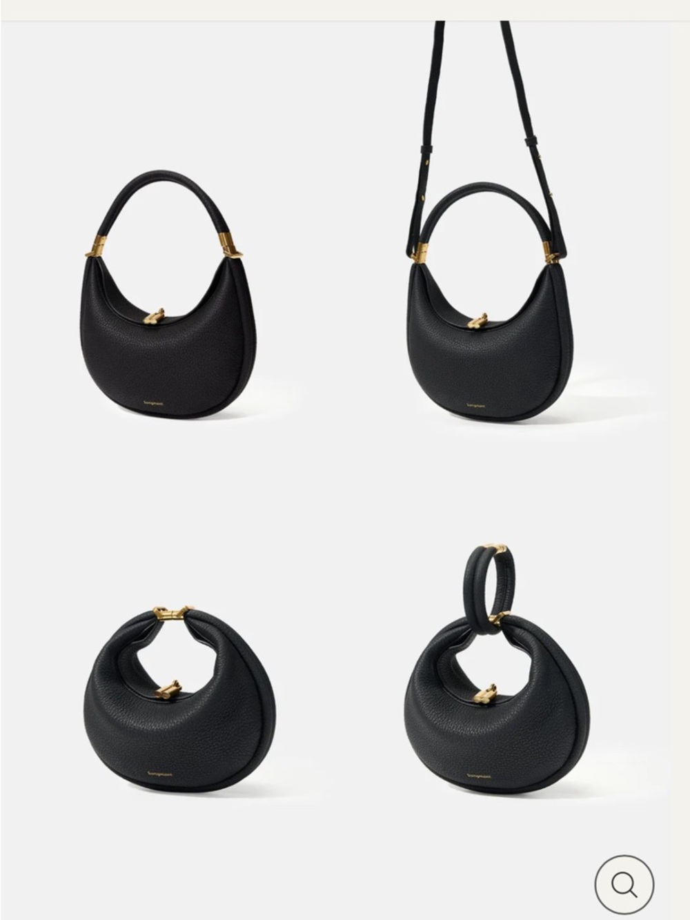 Songmont 4in1 Luna Onyx Leather Medium Cross Body Bag - Picture 5 of 7
